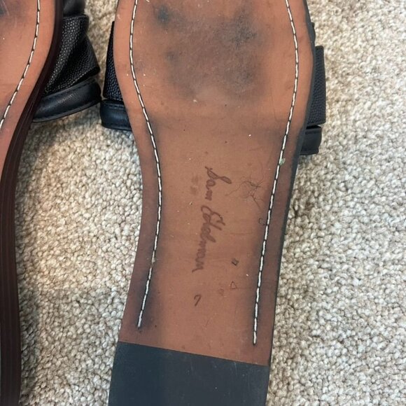 Sam Edelman Black Leather Square Toe Irina Sandals Size 7 - Picture 4 of 4